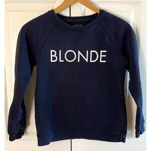BRUNETTE the Label BLONDE Sweatshirt Women's 10/12 Black Fit Pullover Crewneck